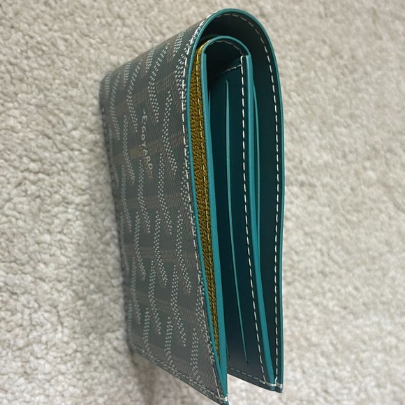 New Goyard Bi Fold Victoire Full Size Wallet - Coveted Green Canvas - Picture 10 of 16